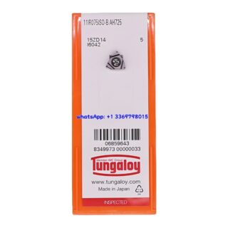 Original Tungaloy 11IR075ISO-B-AH725 AH725 Carbide Insert | Stainless Steel & More (10 PCS)