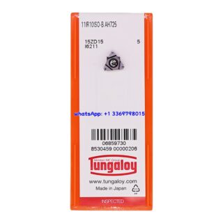 Original Tungaloy 11IR10ISO-B-AH725 AH725 Carbide Insert | Stainless Steel & More (10 PCS)