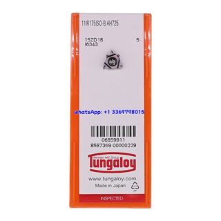 Original Tungaloy 11IR175ISO-B-AH725 AH725 Carbide Insert | Stainless Steel & More (10 PCS)