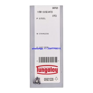 Original Tungaloy 11IRM1.50TSO-AH725 AH725 Carbide Insert | Stainless Steel & More (10 PCS)