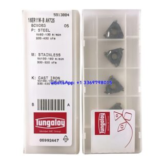 Original Tungaloy 16ER11W-B AH725 Carbide Insert | Stainless Steel & More (10 PCS)