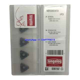 Original Tungaloy 16ER12UN-B AH725 Carbide Insert | Stainless Steel & More (10 PCS)