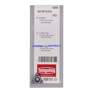 Original Tungaloy 16ER14NPT-B-AH725 AH725 Carbide Insert | Stainless Steel & More (10 PCS)