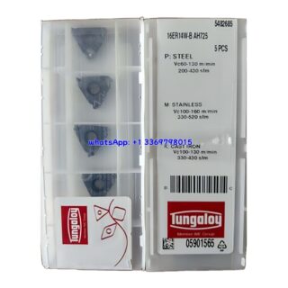 Original Tungaloy 16ER14W-B AH725 Carbide Insert | Stainless Steel & More (10 PCS)