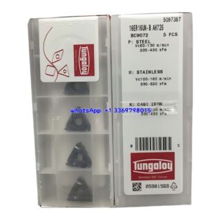 Original Tungaloy 16ER16UN-B AH725 Carbide Insert | Stainless Steel & More (10 PCS)