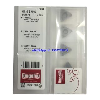 Original Tungaloy 16ER16W-B AH725 Carbide Insert | Stainless Steel & More (10 PCS)