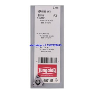 Original Tungaloy 16ER18UN-B-AH725 AH725 Carbide Insert | Stainless Steel & More (10 PCS)