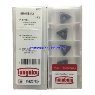 Original Tungaloy 16ER20UN-B AH725 Carbide Insert | Stainless Steel & More (10 PCS)