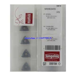 Original Tungaloy 16ER25ISO-B AH725 Carbide Insert | Stainless Steel & More (10 PCS)