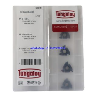 Original Tungaloy 16ERA60-B AH725 Carbide Insert | Stainless Steel & More (10 PCS)