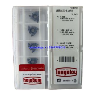Original Tungaloy 16ERAG55-B AH725 Carbide Insert | Stainless Steel & More (10 PCS)