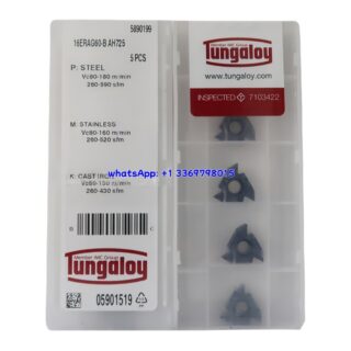 Original Tungaloy 16ERAG60-B AH725 Carbide Insert | Stainless Steel & More (10 PCS)