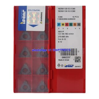 Original Iscar 16ERM IC908 Carbide Turning Insert | Heat-Resistant Alloys (10 PCS) 1.50 ISO 16ERM 1.50 ISO IC908