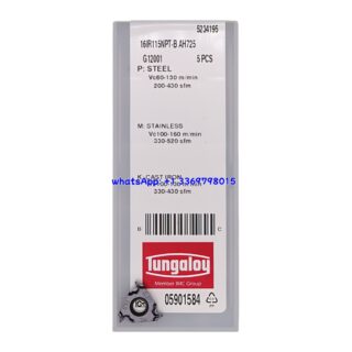 Original Tungaloy 16IR115NPT-B-AH725 AH725 Carbide Insert | Stainless Steel & More (10 PCS)