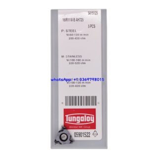 Original Tungaloy 16IR11W-B-AH725 AH725 Carbide Insert | Stainless Steel & More (10 PCS)