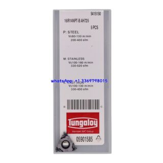 Original Tungaloy 16IR14NPT-B-AH725 AH725 Carbide Insert | Stainless Steel & More (10 PCS)