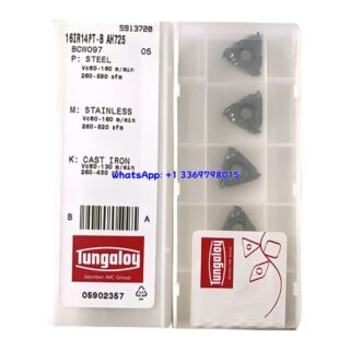 Original Tungaloy 16IR14PT-B AH725 Carbide Insert | Stainless Steel & More (10 PCS)