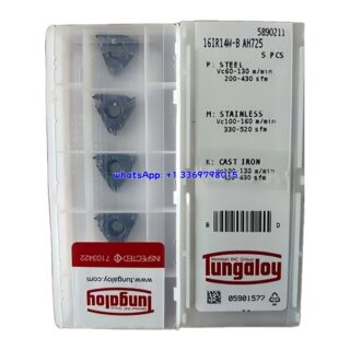 Original Tungaloy 16IR14W-B AH725 Carbide Insert | Stainless Steel & More (10 PCS)
