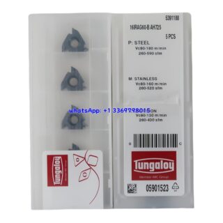 Original Tungaloy 16IRAG60-B AH725 Carbide Insert | Stainless Steel & More (10 PCS)