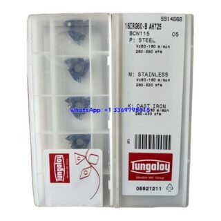 Original Tungaloy 16IRG60-B AH725 Carbide Insert | Stainless Steel & More (10 PCS)