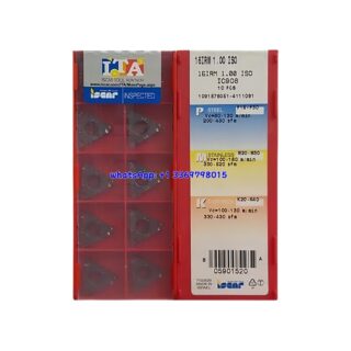 Original Iscar 16IRM IC908 Carbide Turning Insert | Heat-Resistant Alloys (10 PCS) 1.00ISO 16IRM 1.00ISO IC908