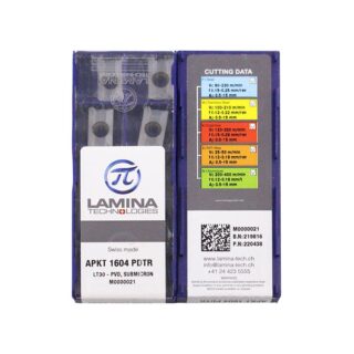 Original Lamina APKT1604PDTR Carbide Insert - Parallelogram 85° (10 PCS) LT30 APKT1604PDTR LT30