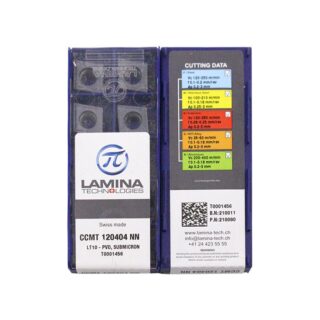 Original Lamina CCMT120404-NN Carbide Insert - Diamond 80° (10 PCS) LT10 CCMT120404-NN LT10