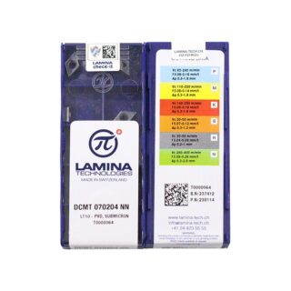 Original Lamina DCMT070204-NN Carbide Insert - Diamond 55° (10 PCS) LT10 DCMT070204-NN LT10