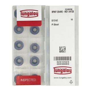 Original Tungaloy RPMT1204MO-M01 AH120 Carbide Milling Insert - Round | Hardened Steel (10 PCS)