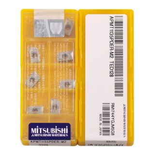 Original Mitsubishi APMT1135PDER-M2 TED128 Carbide Milling Insert - Parallelogram 85° | Steel, Aluminum (10 PCS)