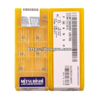 Original Mitsubishi CCMT060202 US735 Carbide Turning Insert - Diamond 80° | Steel (10 PCS)