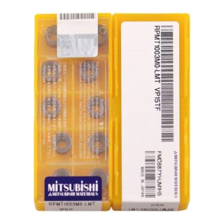 Original Mitsubishi RPMT1003MO-LMT VP15TF Carbide Milling Insert - Round | Steel, Stainless Steel (10 PCS)