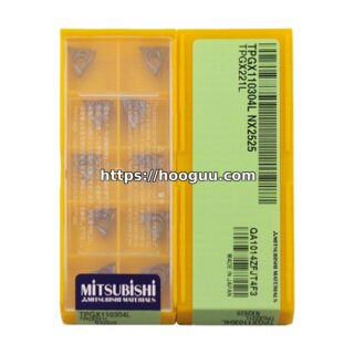 Original Mitsubishi TPGX110304L NX2525 Carbide Turning Insert - Triangle | Steel & More (10 PCS)