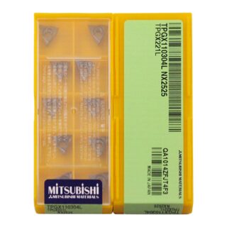 Original Mitsubishi TPGX110304L NX2525 Carbide Turning Insert - Triangle | Steel & More (10 PCS)