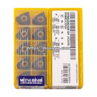 Original Mitsubishi WNMG080408-GH UC5115 Carbide Turning Insert - Trigon 80° | Cast Iron (10 PCS)