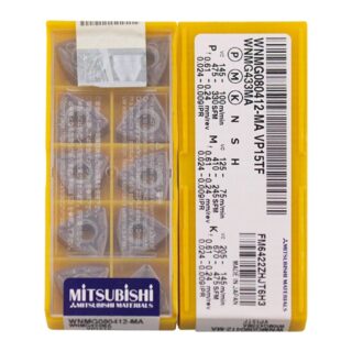 Original Mitsubishi WNMG080412-MA VP15TF Carbide Turning Insert - Trigon 80° | Steel & More (10 PCS)