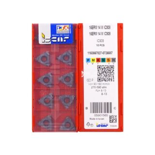 Original Iscar 16ERM14W IC908 Carbide Insert | Heat-Resistant Alloys (10 PCS)