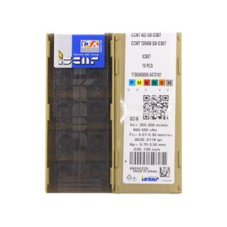 Original Iscar CCMT120408-SM IC807 Carbide Turning Insert - Diamond 80° (10 PCS)