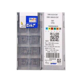 Original Iscar CNMG120408-GN IC907 Carbide Turning Insert - Diamond 80° | Stainless Steel & More (10 PCS)