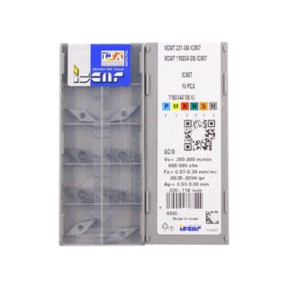 Original Iscar VCMT110304-SM IC907 Carbide Turning Insert - Diamond 35° | Stainless Steel & More (10 PCS)