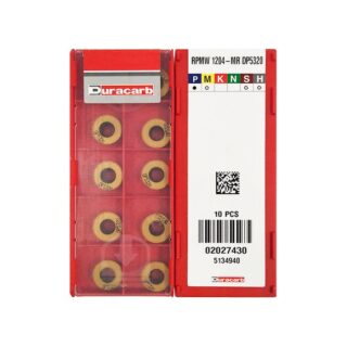 Original Duracarb RPMW1204-MR DP5320 Carbide Milling Insert - Round (10 PCS)