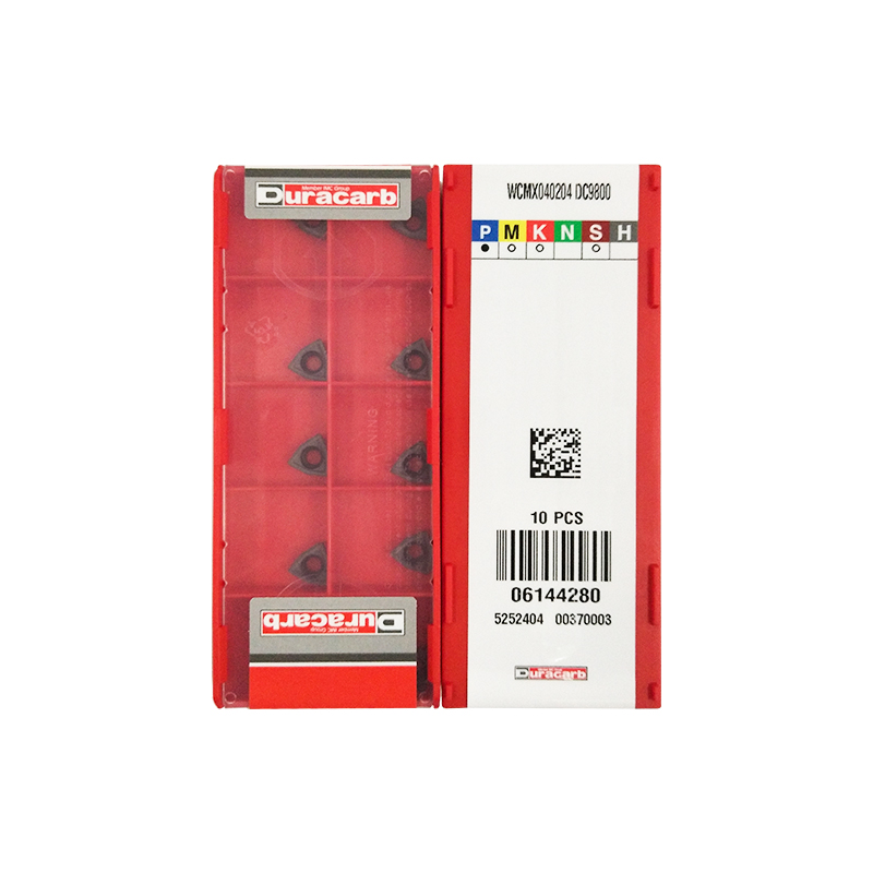 CNC WCMX040204 DC9800 Carbide Insert - Trigon 80° | Steel, Stainless Steel (10 PCS)