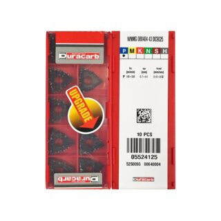 Original Duracarb WNMG080404-43 DC9025 Carbide Turning Insert - Trigon 80° (10 PCS)