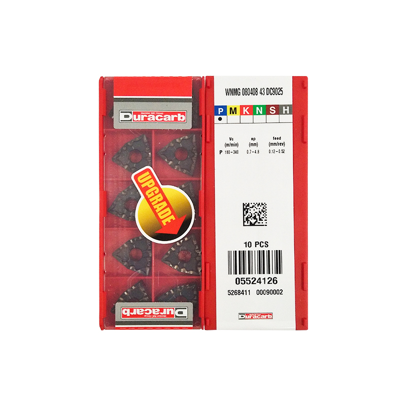 CNC WNMG080408-43 DC9025 Carbide Turning Insert - Trigon 80° | Steel (10 PCS)