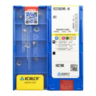 Original Korloy RCGT0602MO-AK H01 Carbide Milling Insert - Round | Aluminum, Non-Ferrous (10 PCS)