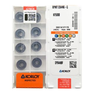 Original Korloy RPMT1204MO-Q KF5800 Carbide Milling Insert - Round (10 PCS)