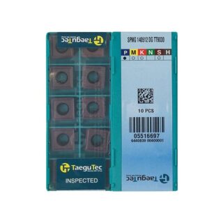 Original TaeguTec SPMG140512-DG TT9030 Carbide Insert - Square (10 PCS)