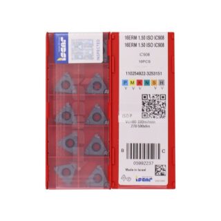 Original Iscar 16ERM1.5ISO IC908 Carbide Insert | Heat-Resistant Alloys (10 PCS)