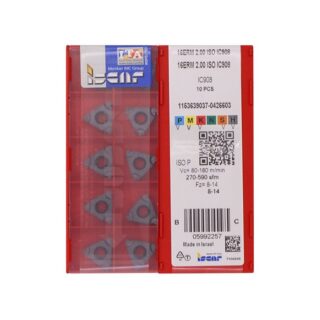 Original Iscar 16IRM2.0ISO IC908 Carbide Insert | Heat-Resistant Alloys (10 PCS)