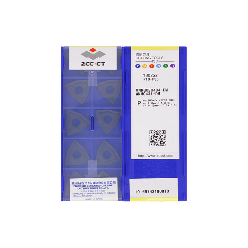 ZCC WNMG080404-DM YBC252 Carbide Turning Insert - Trigon 80° | Steel, Stainless Steel (10 PCS) WNMG080404-DM YBC252锛堢壒浠凤級
